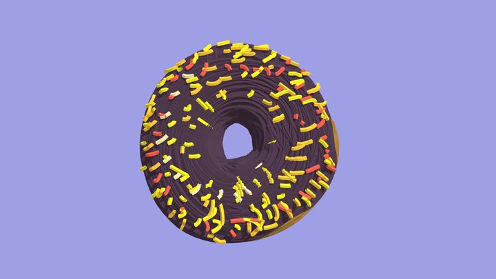 Chocolate Donut 3D Model