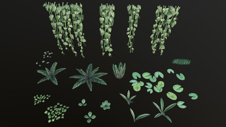 Cyrah's Ascent Foliage Assets 3D Model