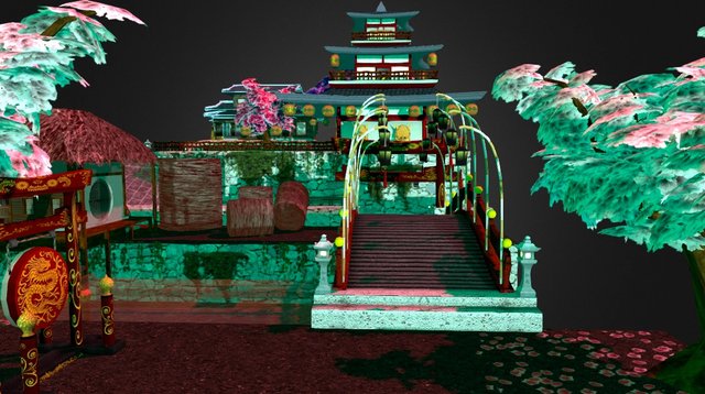Takayama City Scene 3 Ghost Town 3D Model