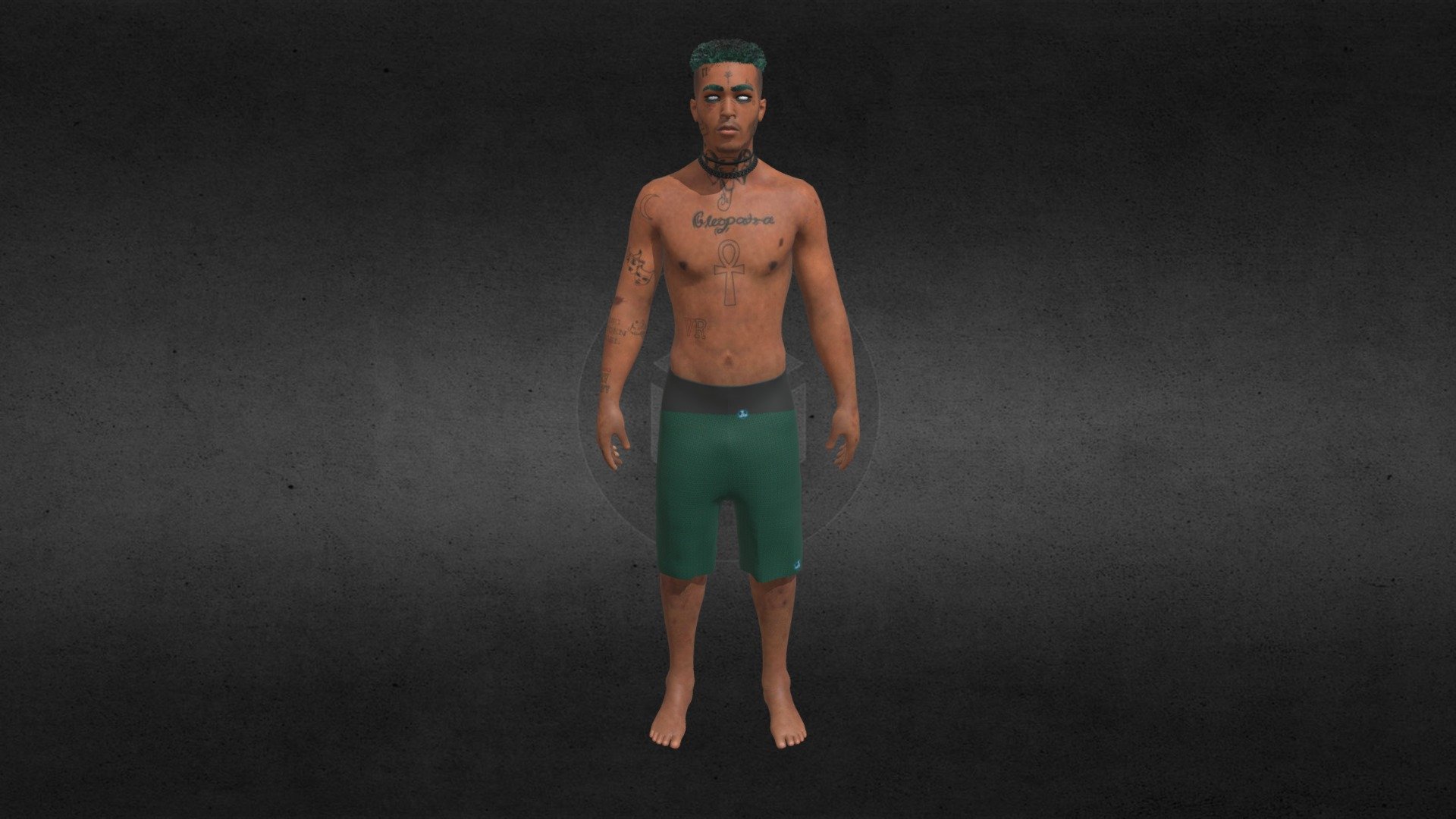 xxx tentacion 3d model by pacegaming ff - Download Free 3D model by PACE  GAMING FF [1994272] - Sketchfab