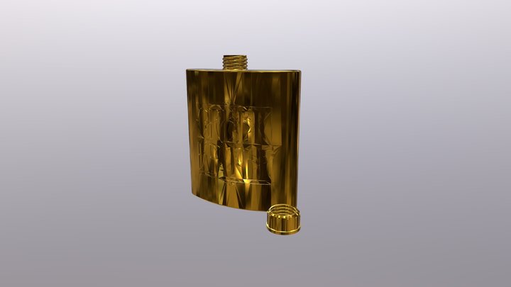 Creek Water whiskey flask - 3D Printable 3D Model