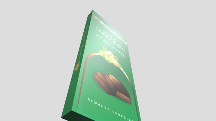 Realistic Chocolate Bar - Pistachio 3D Model