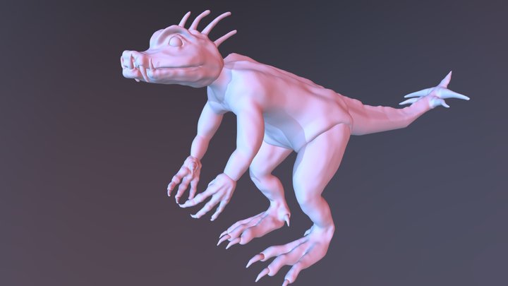Sketch Lizard Sculpt 3D Model
