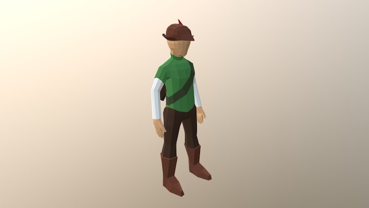 Main Character Sketch Fab 3D Model
