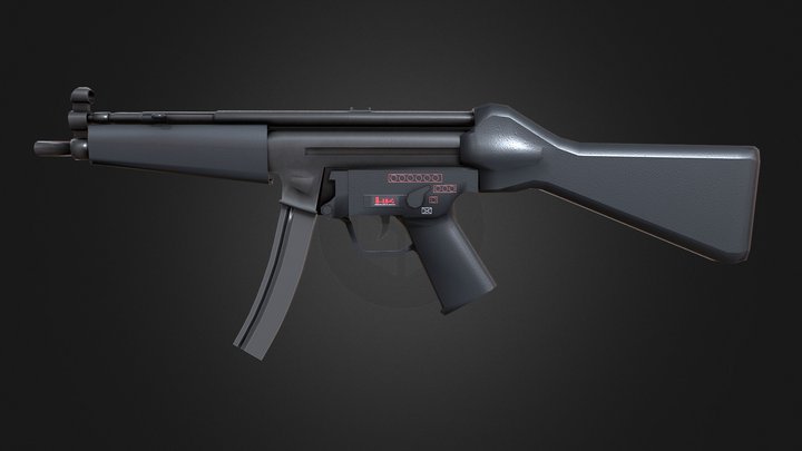 Stylized MP5 3D Model
