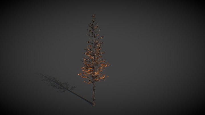 Autumn Tree Semi Realistic Game-Ready 3D Model 3D Model