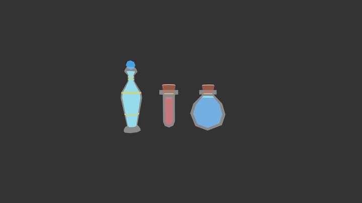 LowPoly Potion (updated) 2019 3D Model