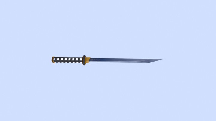(FREE) Ninja Sword 3D Model