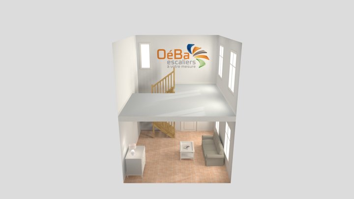 0.5 Tour Tradi sans CM 3D Chene 3D Model