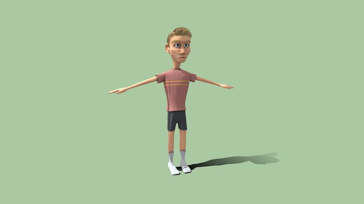 Teen aged boy character 3D Model