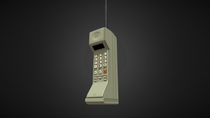 ( FREE ) Retro Phone 3D Model
