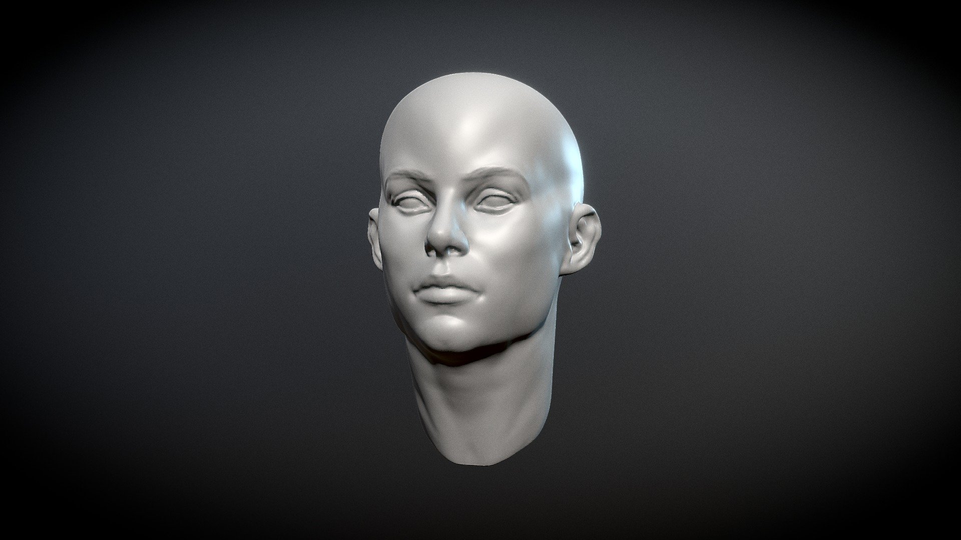 Female head sculpt. - Download Free 3D model by riceart (@riceart
