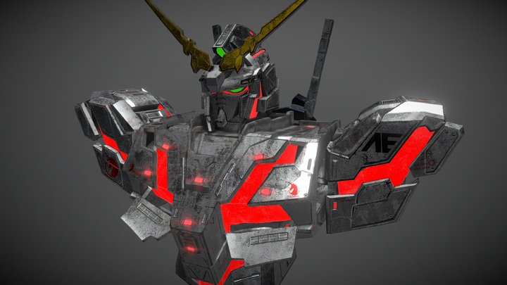 RX-0 Gundam Unicorn 3D Model