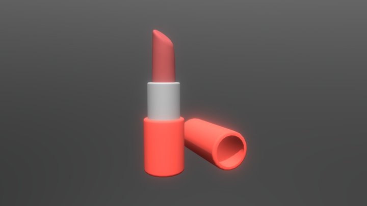 Lipstick Low poly 3D Model