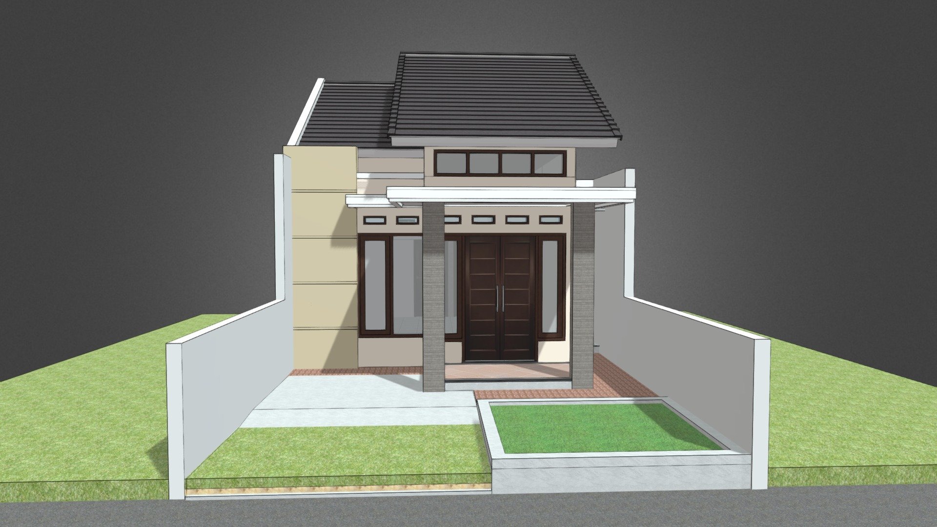 Desain Rumah Minimalis Tipe Download Free D Model By Budi