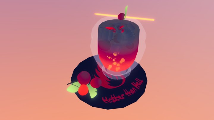Hotter than Hell Cocktail 3D Model