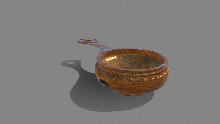 Bronze Skillet 3D Model