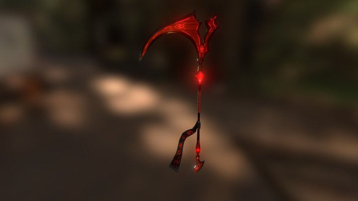 Genshin Impact inspired Scythe 3D Model