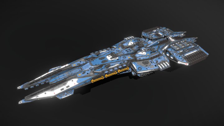 Spaceship Valkyrie Battleship, 3D Space