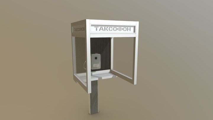 Phone box / Telephone Booth (Ver.2) 3D Model