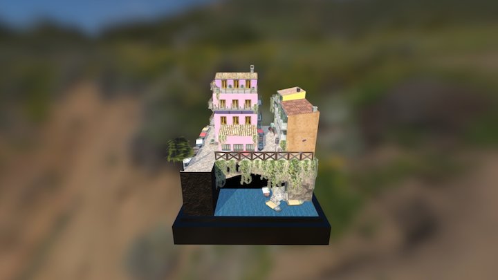 CityScene Manarola 3D Model