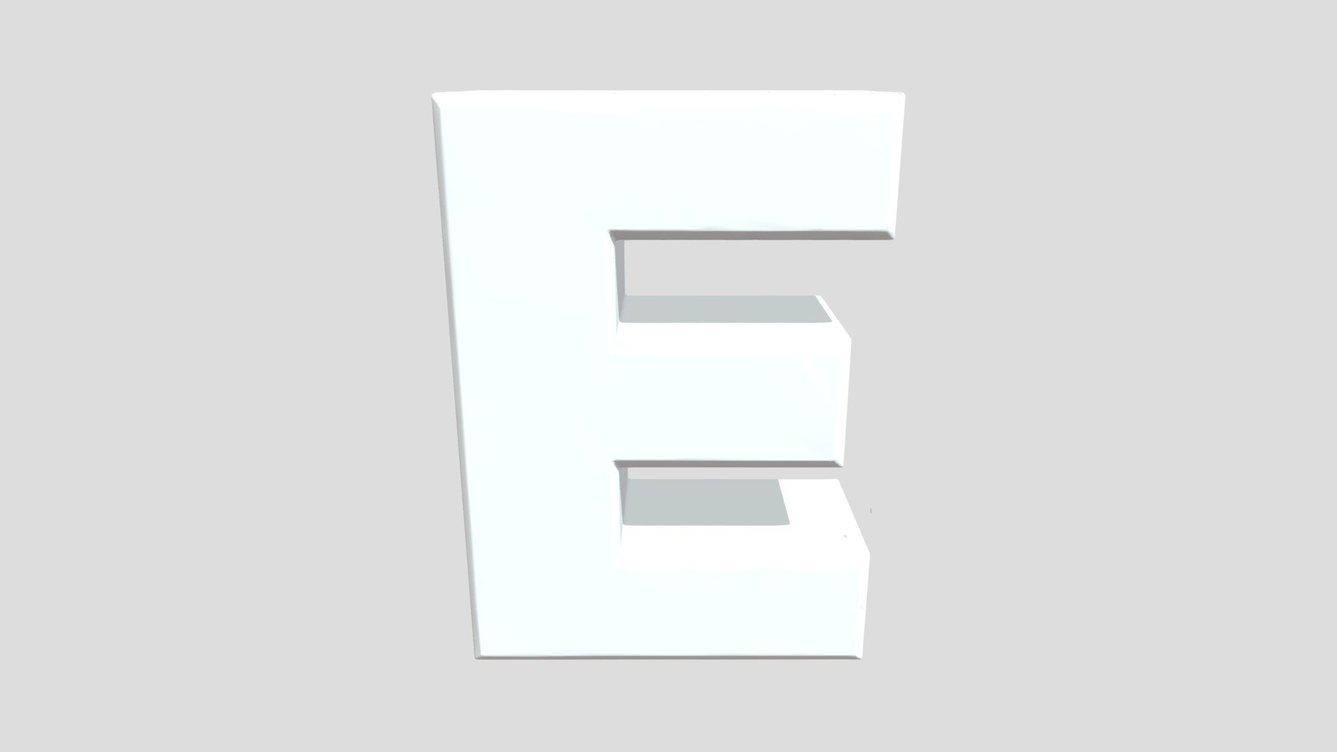 Letter E - 3D model by zulmanavas [19ad352] - Sketchfab