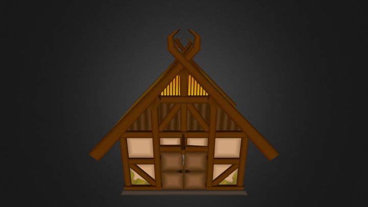 Lowpoly Viking Blacksmith and Bar 3D Model