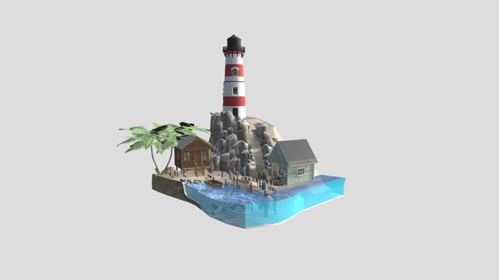 DAE Diorama - By the ocean 3D Model