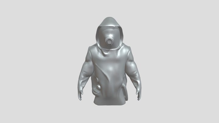 Person in protective hazmat suit 3D Model