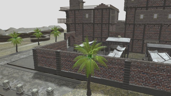 Medieval market place diorama – Modelo 3D gratuito STL
