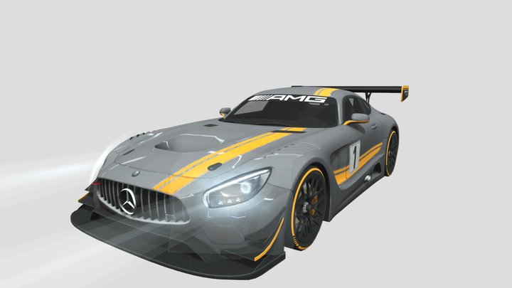 mercedes benz amg gt3 – Gratis 3D-model STL