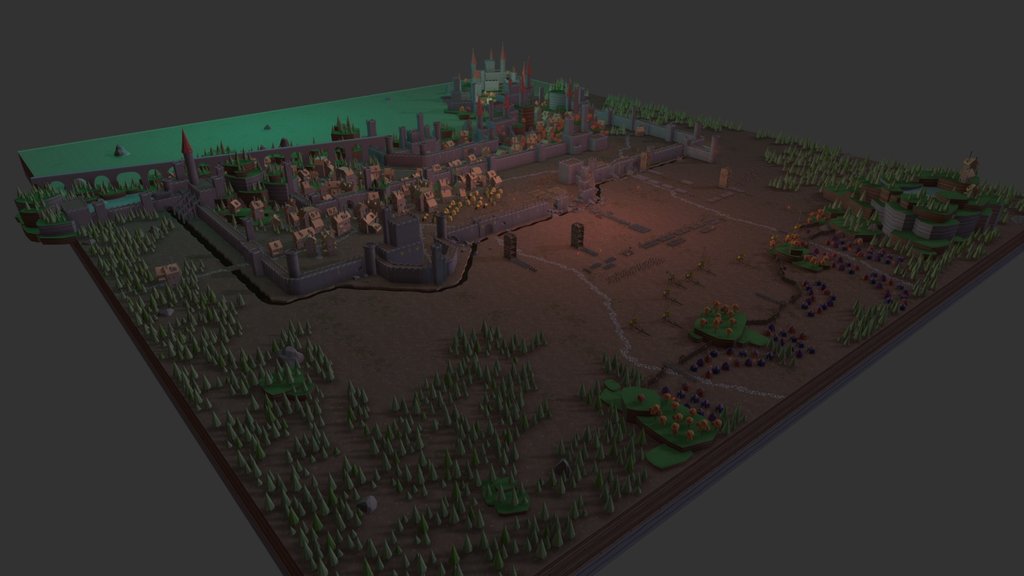 Huge Medieval battle scene