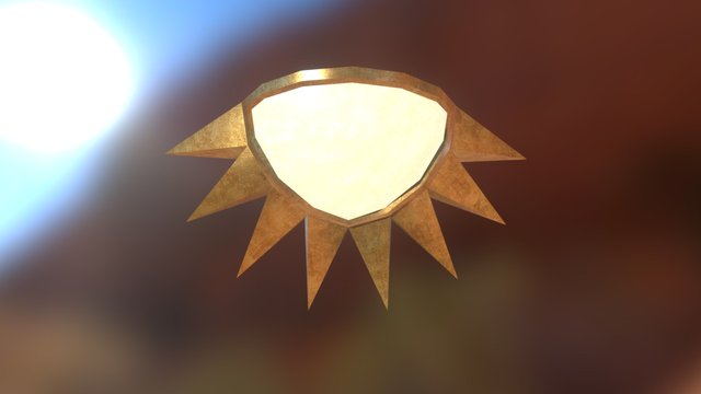 Sun-themed lamp 3D Model