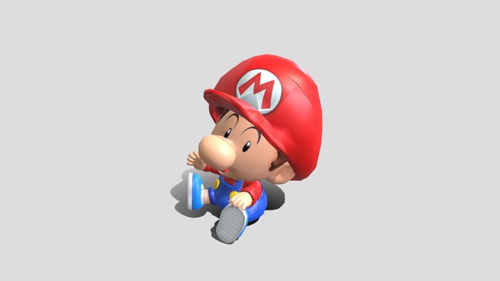 Super Smash Bros For 3DS - Baby Mario Trophy 3D Model