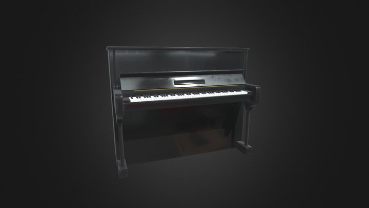 Black Piano 3D Model