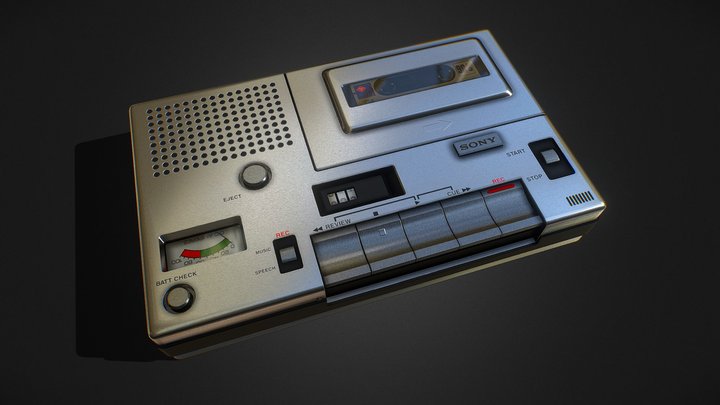 Sony Cassette-Corder, Model TC-150 3D Model