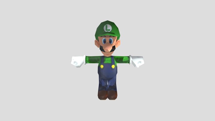 DS DSi - New Super Mario Bros - Luigi 3D Model