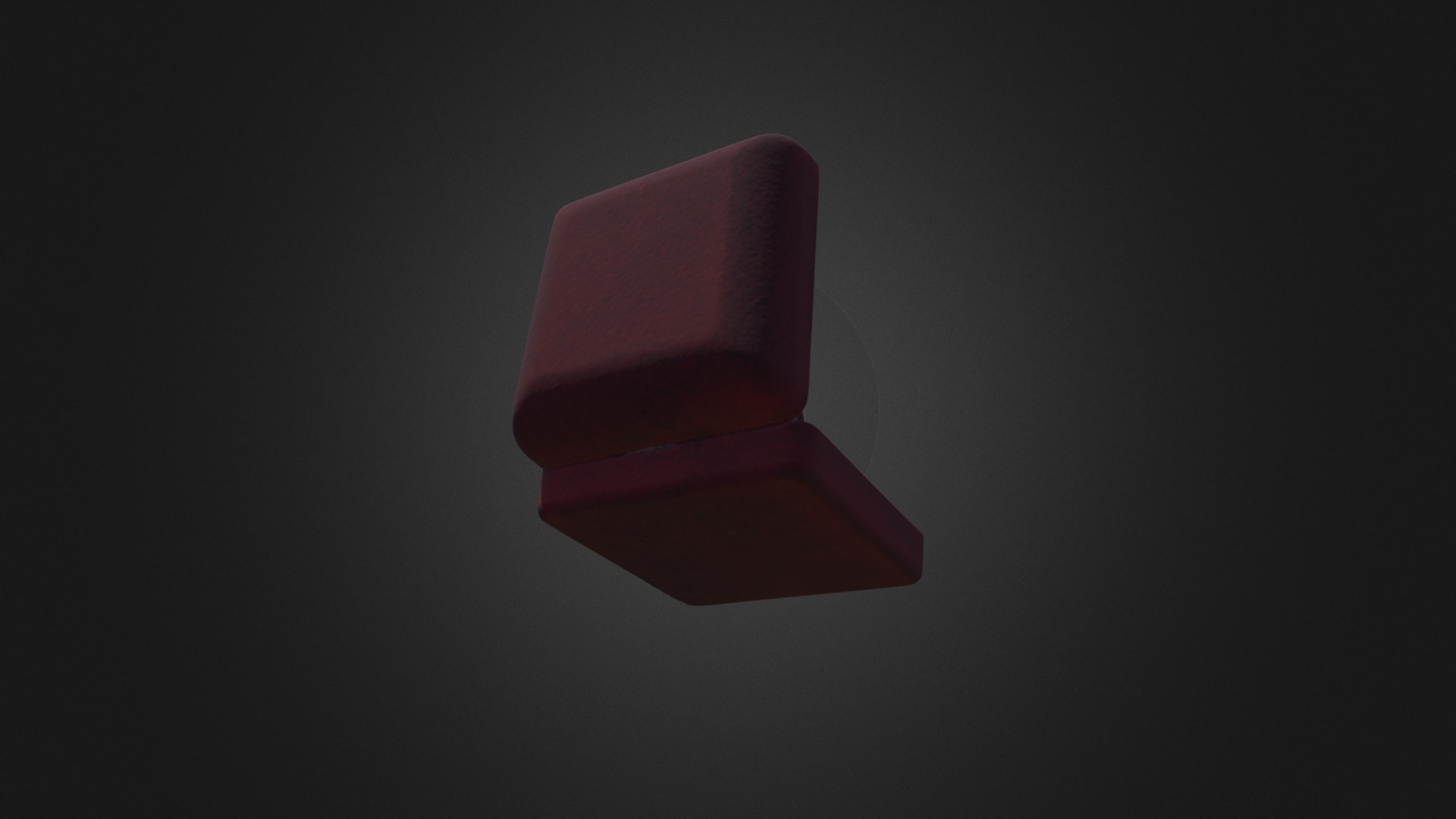 3D model Jewellery Box - This is a 3D model of the Jewellery Box. The 3D model is about a red plastic object.