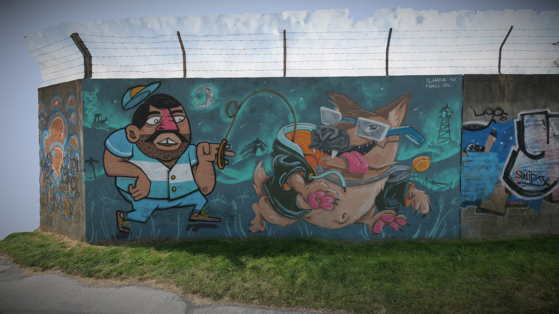 Dog And Leash Dublin 3D model by Dublin Street Art