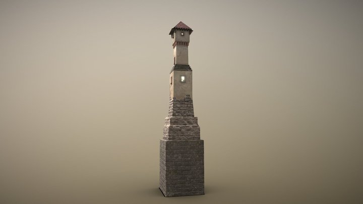 Medieval DRAGON Tower 02 3D Model