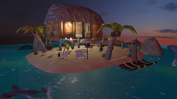 Ocean vacation 3D Model