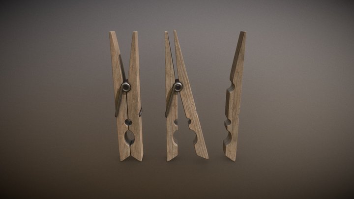 Clothespins 3D Model
