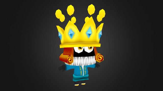 Low Poly Ready For Mobile King Character Model 3D Model