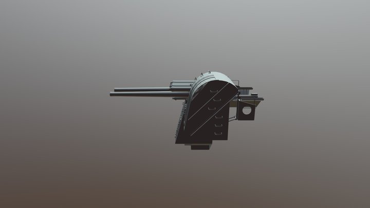 89 type antiaircraft gun 3D Model