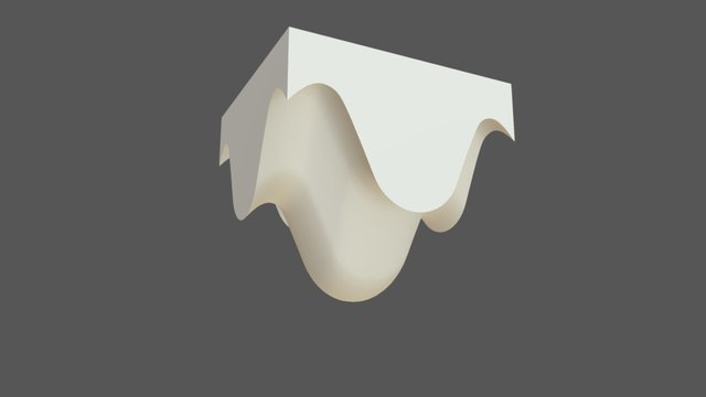 Matriz contenedor comestible 3D Model