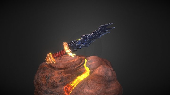 Obsidian Sword 3D Model