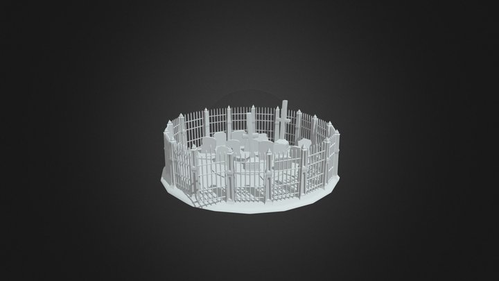Graveyard Diorama 3D Model