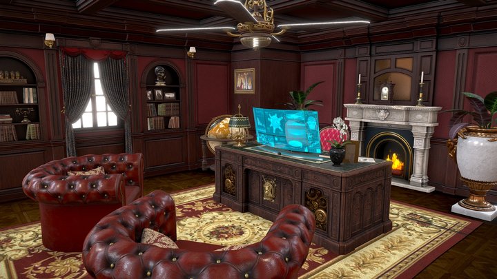 Desk_Room_Victorian 3D Model