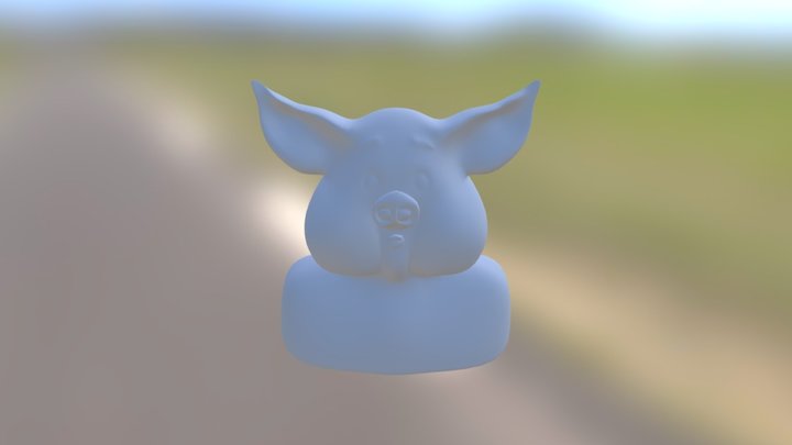 Pig Bust 3D Model