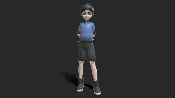 Anime Boy 3D Model